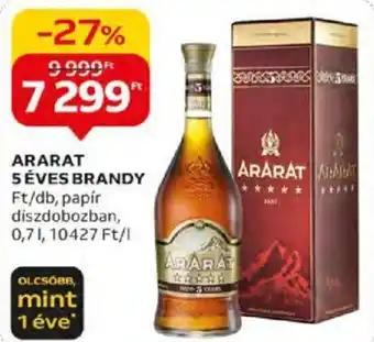 Auchan ARARAT 5 ÉVES BRANDY 0,7l ajánlat