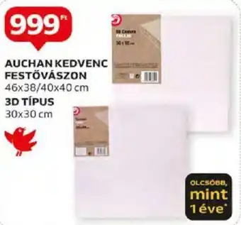 Auchan AUCHAN KEDVENC FESTŐVÁSZON 46x38/40x40cm, 3D TÍPUS 30x30cm ajánlat