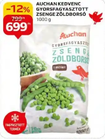 Auchan AUCHAN KEDVENC GYORSFAGYASZTOTT ZSENG ZÖLDBORSO 1kg ajánlat