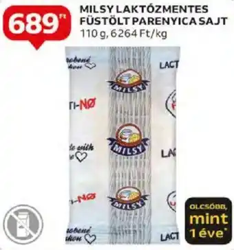 Auchan MILSY LAKTÓZMENTES FÜSTÖLT PARENYICA SAJT 110g ajánlat