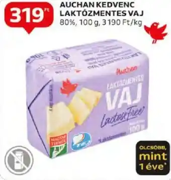 Auchan AUCHAN KEDVENC LAKTÓZMENTES VAJ 80% 100g ajánlat
