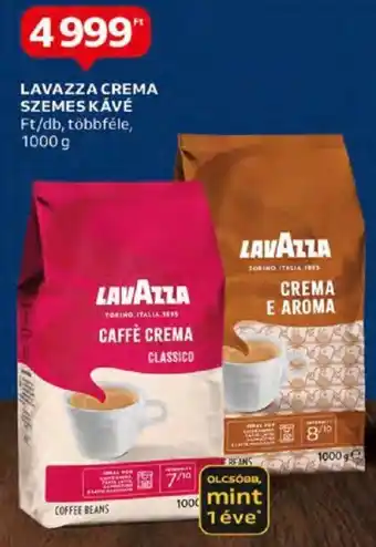 Auchan LAVAZZA CREMA SZEMES KÁVÉ 1kg ajánlat
