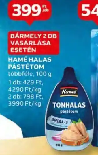 Auchan HAMÉ HALAS PÁSTÉTOM 100g ajánlat