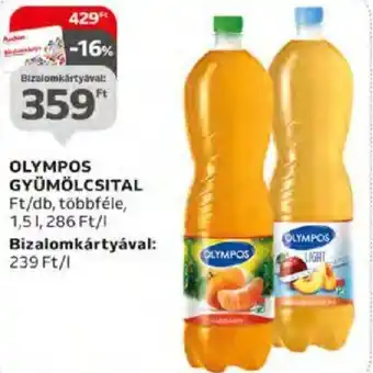 Auchan OLYMPOS GYÜMÖLCSITAL 1,5l ajánlat