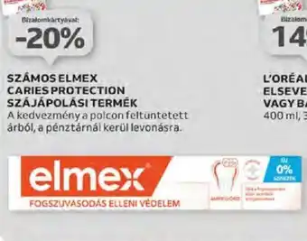 Auchan SZÁMOS ELMEX CARIES PROTECTION SZÁJÁPOLÁSI TERMÉK ajánlat