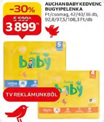 Auchan AUCHAN BABY KEDVENC BUGYIPELENKA 36-42db ajánlat