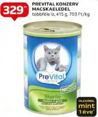 Auchan PREVITAL KONZERV MACSKAELEDEL 415g ajánlat