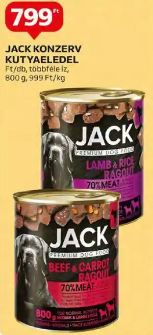 Auchan JACK KONZERV KUTYAELEDEL 800g ajánlat