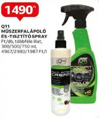 Auchan Q11 MŰSZERFALÁPOLÓ ÉS TISZTÍTÓ SPRAY 300-750ml ajánlat