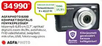AGFAPHOTO 8200 KOMPAKT DIGITÁLIS FÉNYKÉPEZŐGÉP