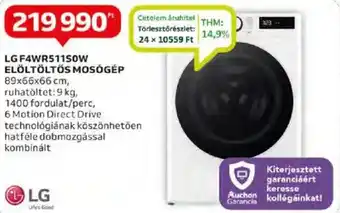 Auchan LG F4WR51150W ELÖLTÖLTÖS MOSÓGÉP 89x66x66cm ajánlat
