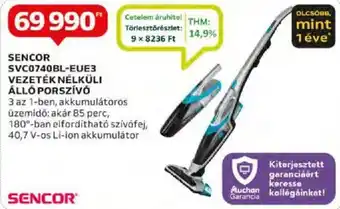 Auchan SENCOR SVC0740BL-EUE3 VEZETÉK NÉLKÜLI ÁLLÓ PORSZÍVÓ ajánlat