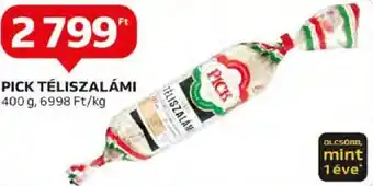 Auchan PICK TÉLISZALÁMI 400g ajánlat
