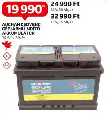 Auchan AUCHAN KEDVENC GÉPJÁRMŰ INDÍTÓ AKKUMULÁTOR ajánlat