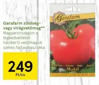 Tesco Garafarm zöldség-vagy virágvetőmag ajánlat