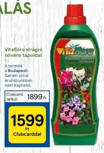Tesco Vitaflóra virágzó növény tápoldat 1l ajánlat
