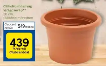 Tesco Cilindro műanyag virágcserép 20cm ajánlat
