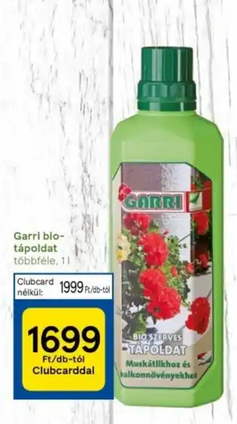 Tesco Garri bio tápoldat 1l ajánlat