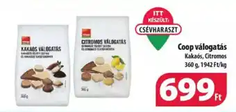 Coop Coop válogatás Kakaós, Citromos 360 g ajánlat