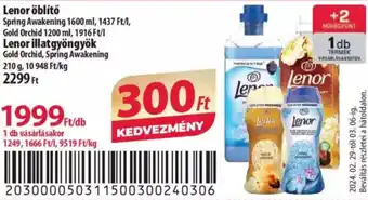 Coop Lenor öblítő 1600ml, lenor illatgóngyok 210g ajánlat