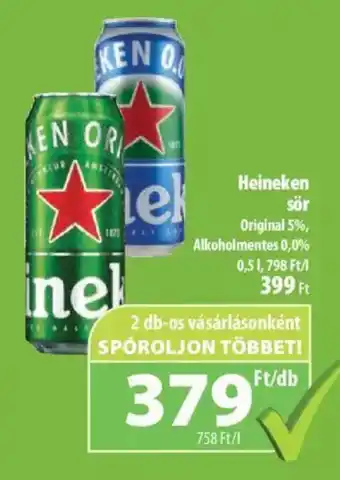 Coop Heineken sör 0.5l ajánlat