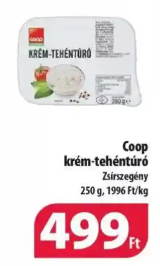 Coop Coop krém-tehéntúró 250g ajánlat