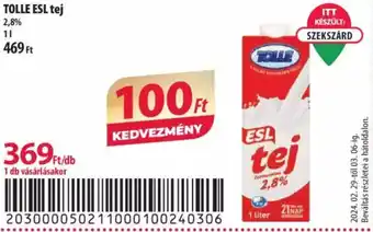 Coop TOLLE ESL tej 2.8% 1l ajánlat