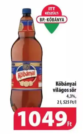 Coop Kőbányai világos sör 2l ajánlat