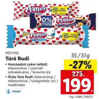 Lidl PÖTTYÖS Túró Rudi 35-51g ajánlat