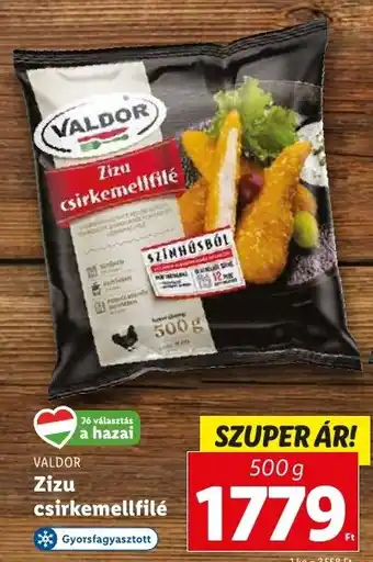 Lidl VALDOR Zizu csirkemellfilé 500g ajánlat
