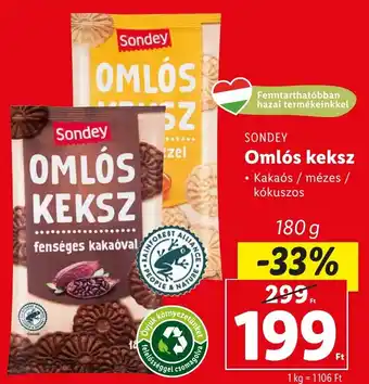 Lidl SONDEY Omlós keksz 180g ajánlat