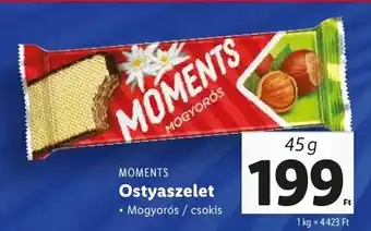 Lidl MOMENTS Ostyaszelet 45g ajánlat