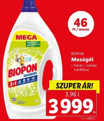 Lidl BIOPON Mosógél 3,96l ajánlat