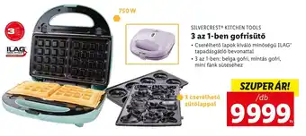 Lidl SILVERCREST KITCHEN TOOLS 3 az 1 ben gofrisütő 750w ajánlat
