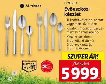 Lidl ERNESTO Evőeszköz készlet 24 részes ajánlat