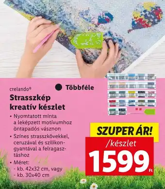 Lidl crelando Strasszkép kreatív készlet 42x32cm vagy 30x40cm ajánlat