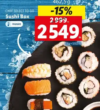 Lidl CHEF SELECT TO GO Sushi Box 462,5g ajánlat