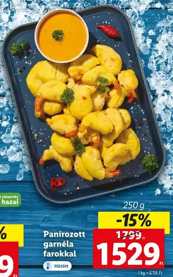 Lidl Panírozott garnéla farokkal 250g ajánlat