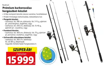 Lidl Rocktrail Prémium karbonszálas horgászbot készlet ajánlat