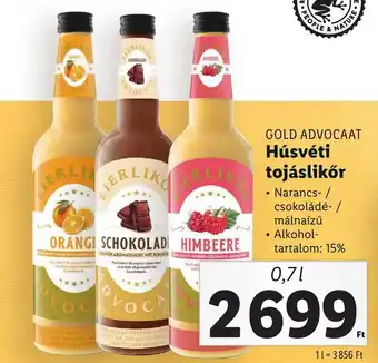 GOLD ADVOCAAT Húsvéti tojáslikőr 15% 0,7l