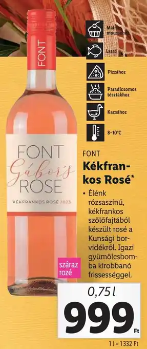 Lidl FONT Kékfrankos Rosé 0,75l ajánlat