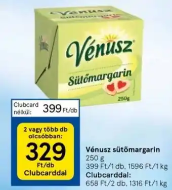 Tesco Vénusz sütőmargarin 250g ajánlat