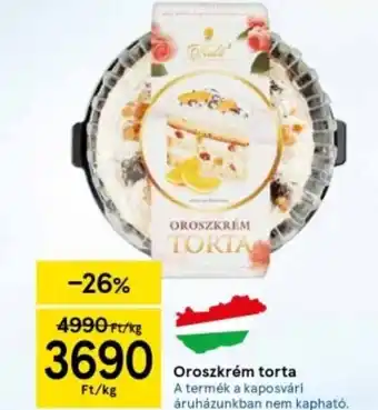 Oroszkrém torta 1kg