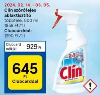Clin szórófejes ablaktisztító 500ml