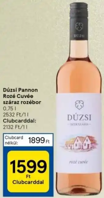 Tesco Dúzsi Pannon Rozé Cuvée száraz rozébor 0,75l ajánlat
