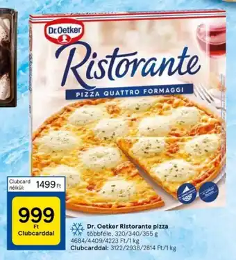 Tesco Dr. Oetker Ristorante pizza 320g, 340g, 355g ajánlat