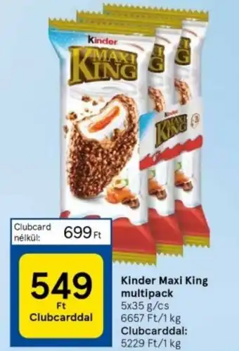 Tesco Kinder Maxi King multipack 5x35g ajánlat