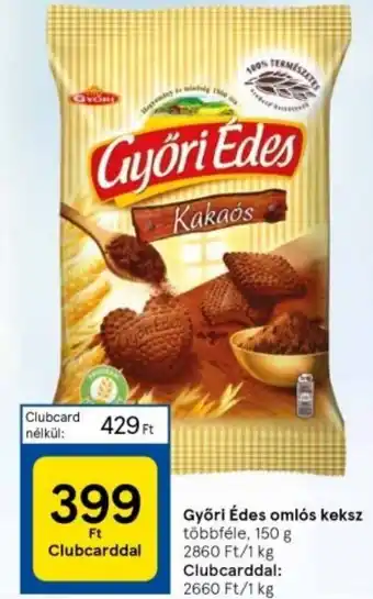 Tesco Györi Édes omlós keksz 150g ajánlat