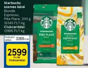 Tesco Starbucks szemes kávé 200g ajánlat