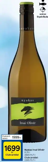 Tesco Nyakas Irsai Olivér 0,75l ajánlat